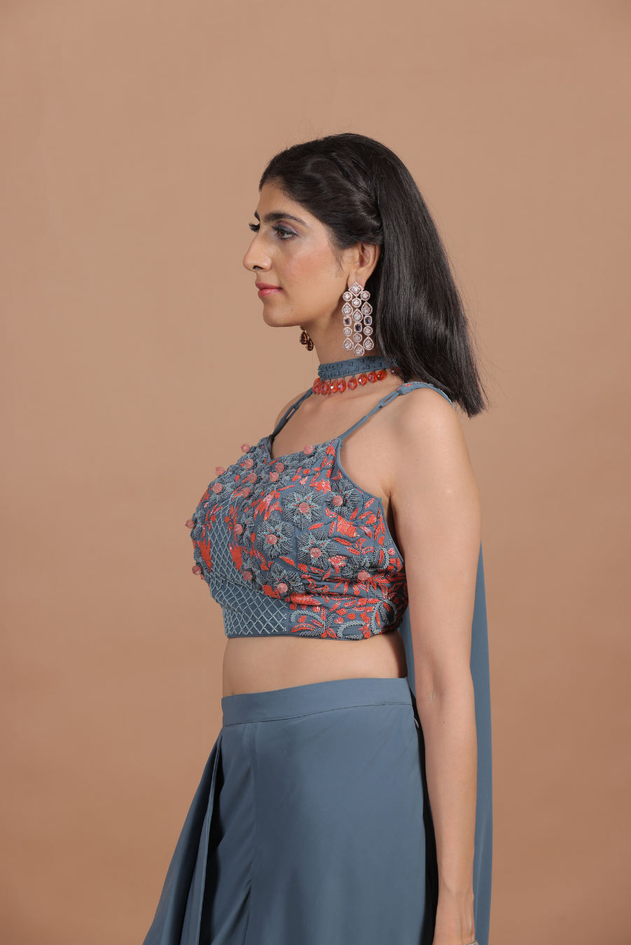 Blue Orange Two Piece Set 7