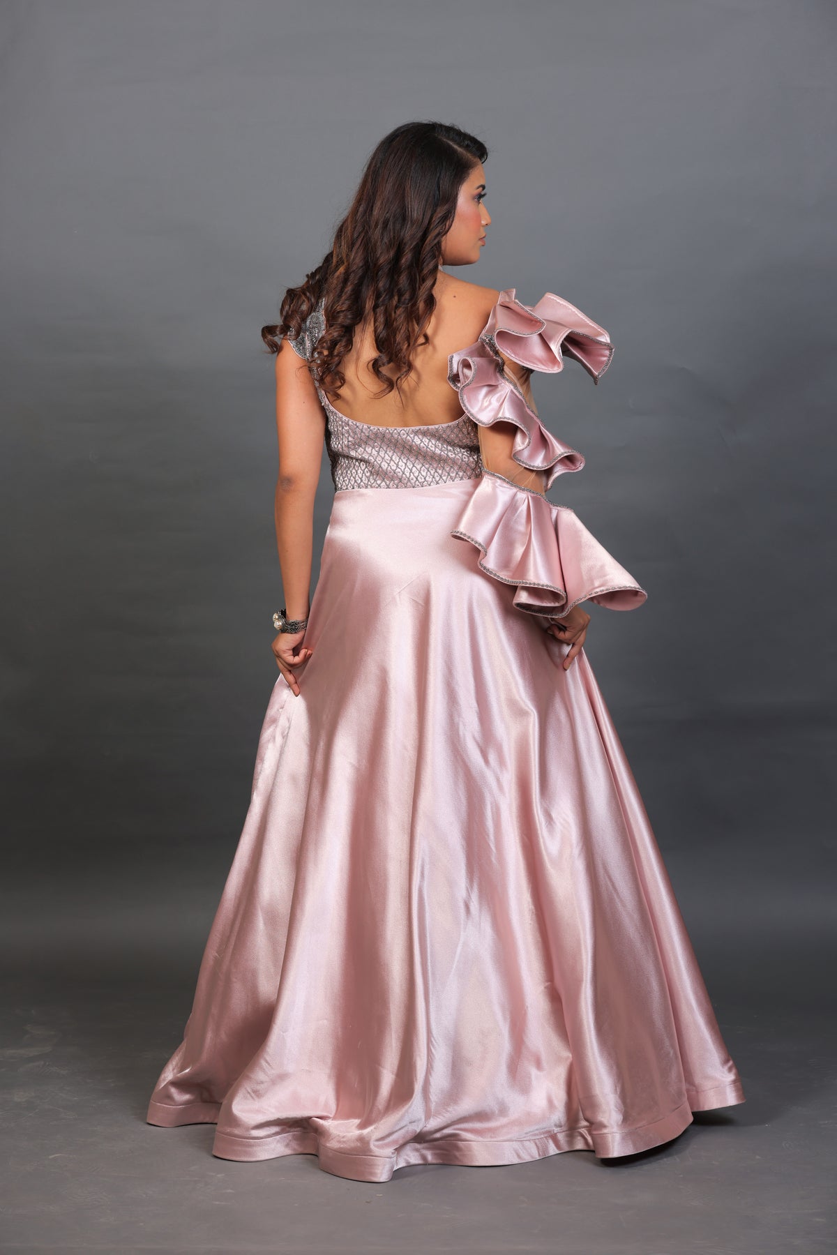 Pink Embroidered Gown 3