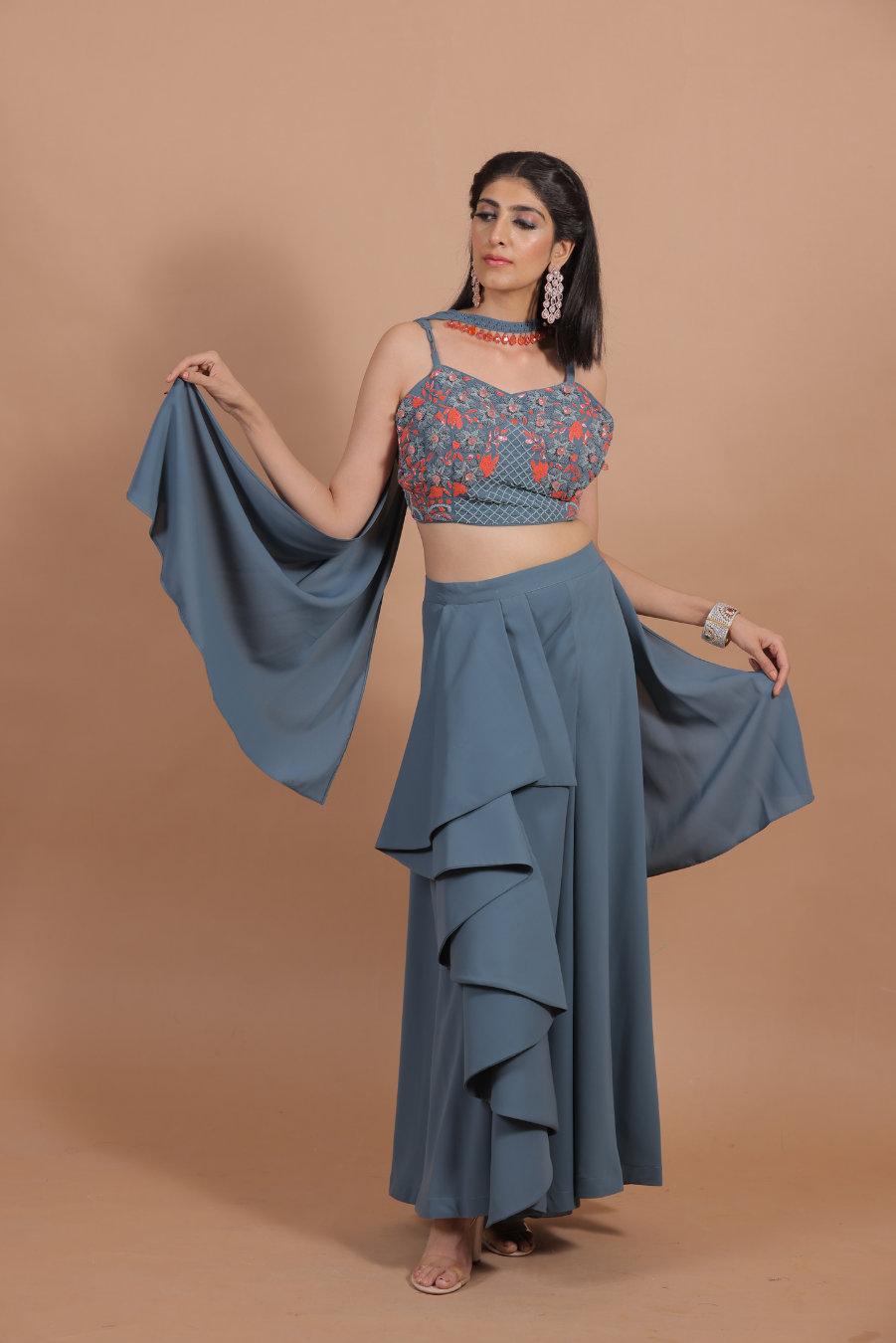 Blue Orange Two Piece Set 5